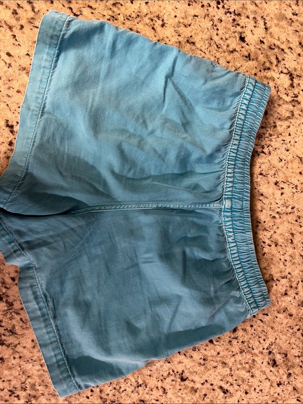 GAP Women's Turquoise Blue High-Waist Drawstring Shorts